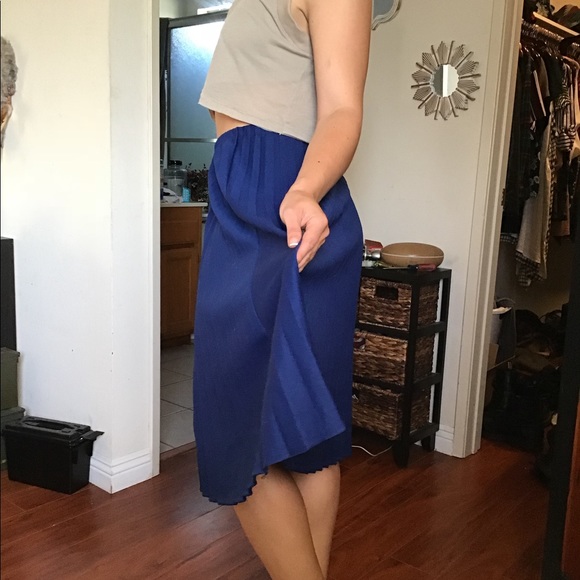 Gorgeous Vintage Pleated Midi Skirt - Picture 6 of 6